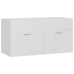 vidaXL Armoire d'évier Blanc 90x38,5x46 cm