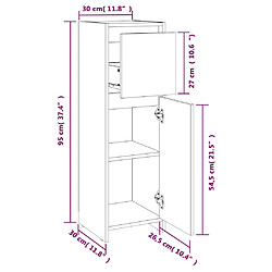 vidaXL Armoire Blanc pas cher
