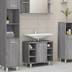 vidaXL Armoire de bain Sonoma gris