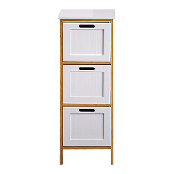 Mobili Rebecca Commode salle de bains 3 tiroirs