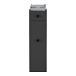 Avis Helloshop26 Meuble bas salle de bain 2 tiroirs gris foncé