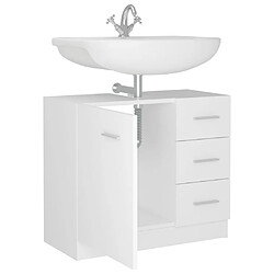 Acheter vidaXL Armoire évier - Blanc 63 cm