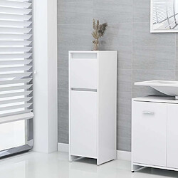 vidaXL Armoire Blanc Ensemble meuble salle de bain - Bois d'ingénierie - 30x30x95 cm - Designs épurés