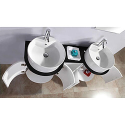 Acheter Simba Meuble double vasque salle de bain - Blanc