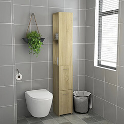 Avis vidaXL Armoire salle de bain chêne sonoma 170 cm