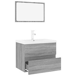 Avis vidaXL Meubles salle de bain sonoma gris
