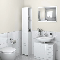 vidaXL Armoire salle de bain 170 cm Blanc