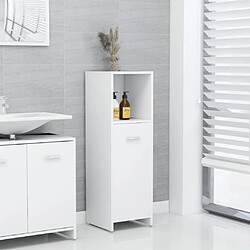 vidaXL Armoire salle de bain - Blanc 30x30x95 cm