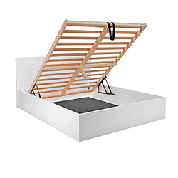 Le Quai Des Affaires Lit coffre MADRID 180x200 + 1 sommier / Blanc pas cher