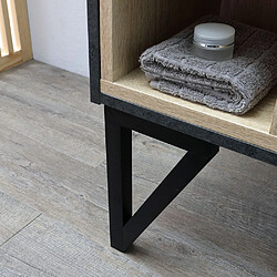 Kiamami valentina Meuble salle de bain avec miroir - Bois clair pas cher