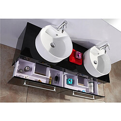 Simba Meuble Salle de Bain Cardellino - Noir - 150 cm