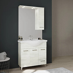 Kiamami Valentina meuble salle de bain Rimini - Blanc pas cher