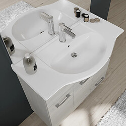 Avis Kiamami valentina Meuble salle de bain avec miroir - Chêne