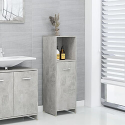 vidaXL Armoire de salle de bain en bois d'ingénierie - Gris béton