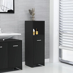 vidaXL Armoire salle de bain - Noir