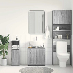 Avis vidaXL Armoire de bain Sonoma gris