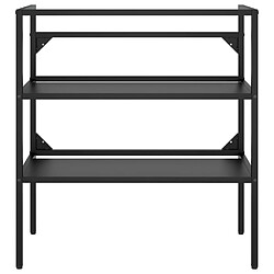 Helloshop26 Cadre de Lavabo de Salle de Bain 79 x 38 x 83 cm - Noir