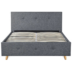 Avis Idmarket Market Lit Coffre LULEA 140x190 - Gris anthracite