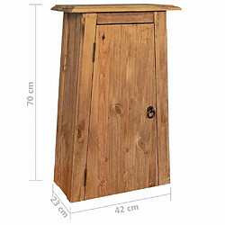 vidaXL Armoire latérale salle de bain - Pin massif pas cher
