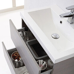 Avis Kiamami valentina Meuble salle de bains suspendu avec miroir - Gris