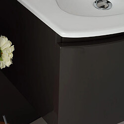 Kiamami valentina ensemble meuble vasque - Gris foncé pas cher