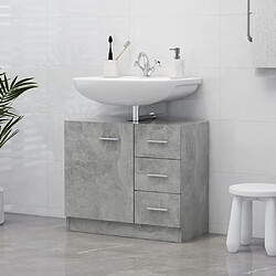 vidaXL Armoire Évier Gris Béton 63x30x54 cm