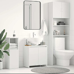 vidaXL Armoire de salle de bain - Blanc