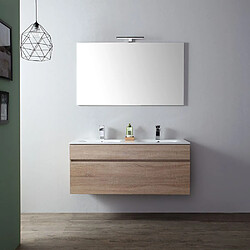 Kiamami valentina Ensemble meuble salle de bain double vasque - Chêne