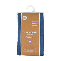 Toilinux Drap housse Bleu foncé