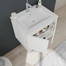 Avis Kiamami valentina Ensemble meuble salle de bain avec miroir - Blanc