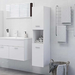 vidaXL Armoire de salle de bain blanc