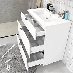 Le Quai Des Affaires Meuble sous-vasque 3 tiroirs MARBELLA 80 cm + vasque / Blanc