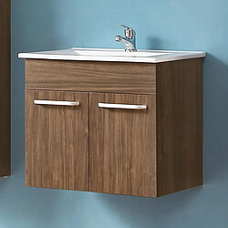 Meuble lave-mains suspendu - Chêne