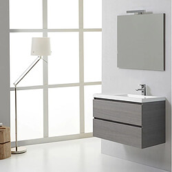 Kiamami Valentina Meuble de salle de bains suspendu 90 cm - Manhattan