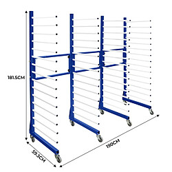 Monstershop Chariot de séchage - Bleu pas cher