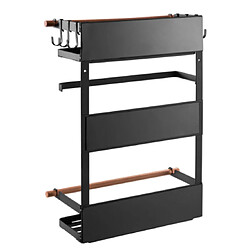 Maclean Étagère murale magnétique - Noir