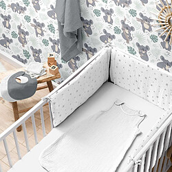 Toilinux Drap housse gaze de coton 60x120 cm Blanc