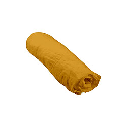 Toilinux Drap housse Moutarde