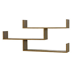 En.casa Étagère murale design - Bois foncé