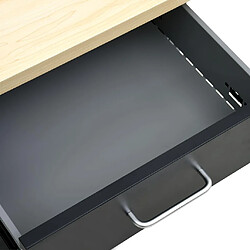 Helloshop26 Établi table de travail - 160 cm - Noir/Gris pas cher