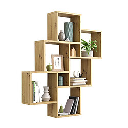 MES Etagère Design Chêne - 81x15x94 cm