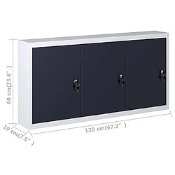 Avis Helloshop26 Établi avec panneau - 120 cm - Gris/Noir