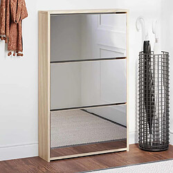 VidaXL Meuble à chaussures - Chêne