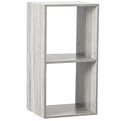 Atmosphera Etagère 2 Cases Mix - P. 34,5 cm x H. 67,5 cm - Gris