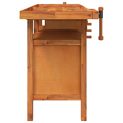 Acheter vidaXL Établi avec tiroirs et étaux 162x62x83 cm - Bois massif d'acacia