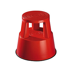 WEDO Tabouret marchepied mobile plastique rouge