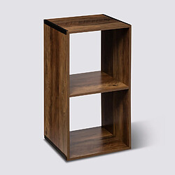 Pegane Étagère colonne en bois - Marron