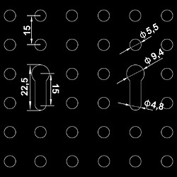 Helloshop26 Établi avec panneau - 120 cm - Gris/Noir