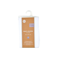 Avis Toilinux Drap housse en gaze de coton - 100% Coton - 60 x 120 cm - Blanc