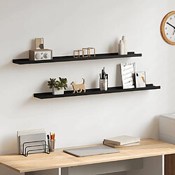 vidaXL Étagères Murales 2 pcs - Noir